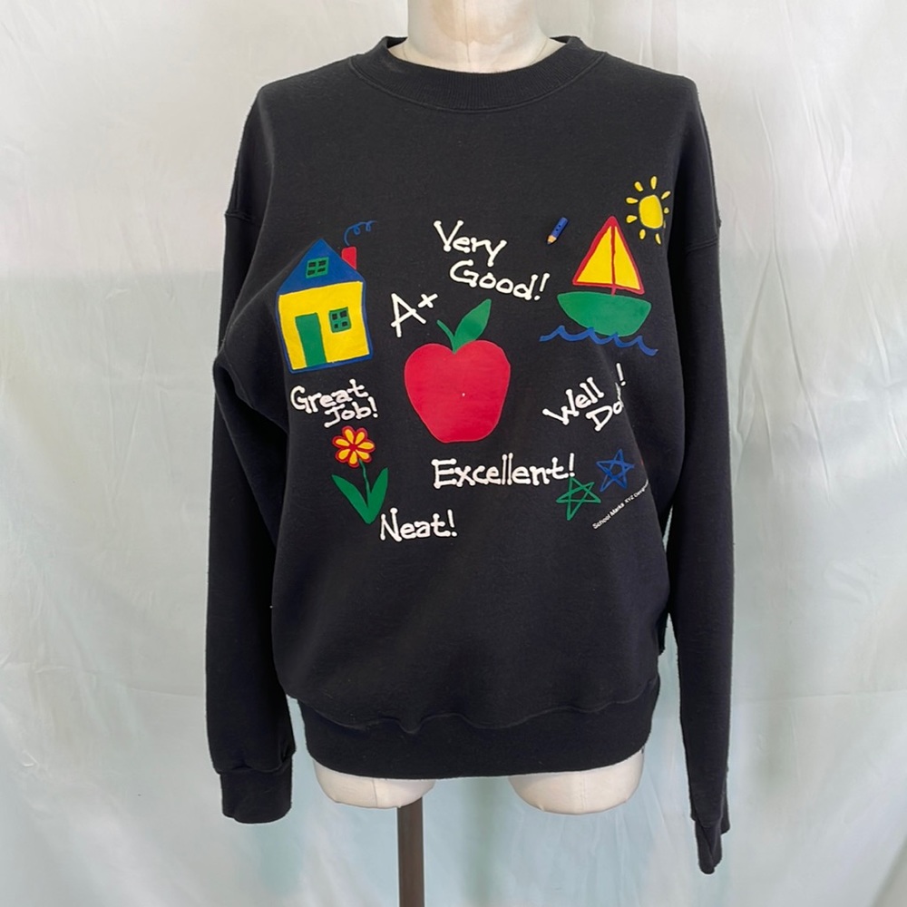 Vintage teacher sweatshirt. Super fun for teachers, art teachers size L